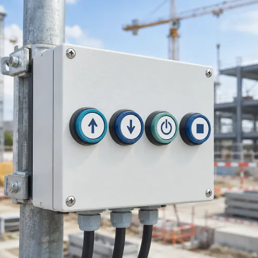 Symbole du bouton poussoir : un langage essentiel pour la sécurité et la tech dans le BTP